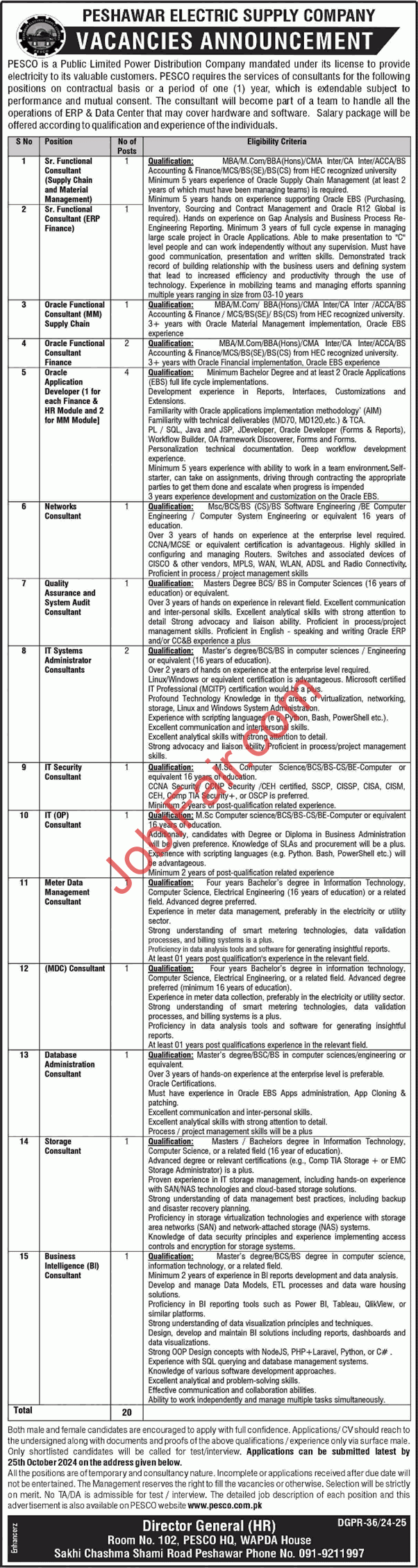 PESCO Jobs 2024